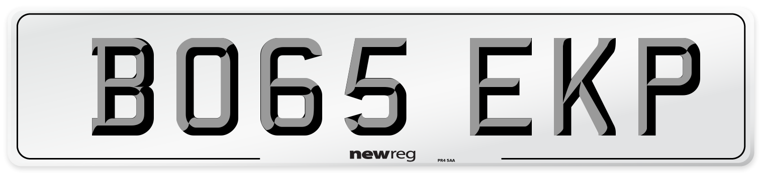 BO65 EKP Number Plate from New Reg